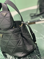 Prada Small Quilted Leather Tote Bag 26x17x13.5cm - 3