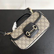  Gucci Horsebit 1955 Small Top Handle Bag 22.6x12.7x5.6cm - 2