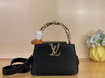 Louis Vuitton Capucines Mini With Sculpted Metal Handle 13.6 x 8 x 21 cm