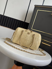 Chanel Clutch classic Raffia Woven Camera Bag 11.5x18.5x11cm - 1