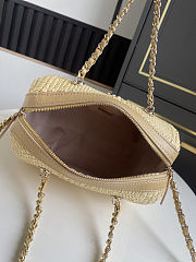 Chanel Clutch classic Raffia Woven Camera Bag 11.5x18.5x11cm - 5