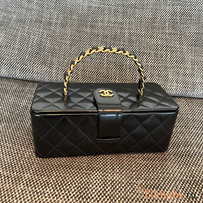 Chanel Rectangular Vanity Box Black Bag 22x10x8.5cm - 1