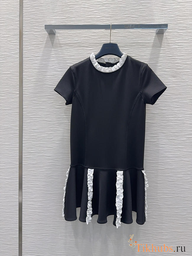 Louis Vuitton Contrast Ruffle Trim Dress - 1