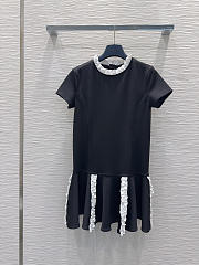 Louis Vuitton Contrast Ruffle Trim Dress - 1