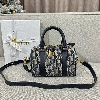 Dior Groove 20 Bag Blue Dior Oblique 20.5x13.5x12cm