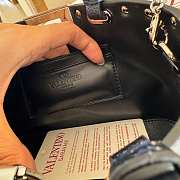 Valentino Garavani Black Rockstud Mini Shopping Bag 23x15.5x6cm - 4