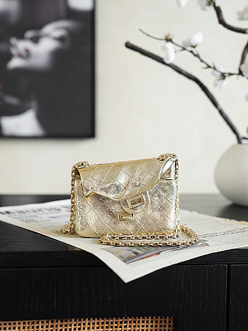 Chanel Minaudiere 2.55 Mini Silver Bag
