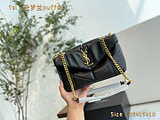 Saint Laurent Toy Puffer in lambskin in Black 25x15x10cm - 3