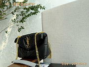 Saint Laurent Toy Puffer in lambskin in Black 25x15x10cm - 2