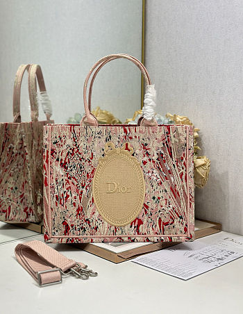 Dior Médaillon Book Tote Pink 36×28 cm