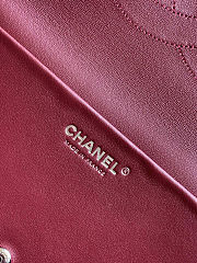 Chanel Maxi Flap Bag in Crocodile-Embossed Calfskin & Silver-Tone Metal Olive Green 39×28×11cm - 4