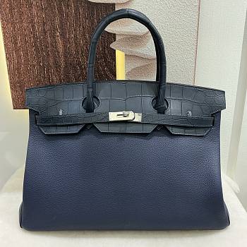 Hermes Birkin 40 Touch DarkNavy Blue Matte Togo Alligator