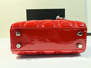 Lady Dior Red Patent Leather 17x15x8cm - 6