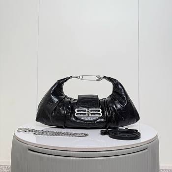Balenciaga Pamela Small Black Bag 28x16x5cm.