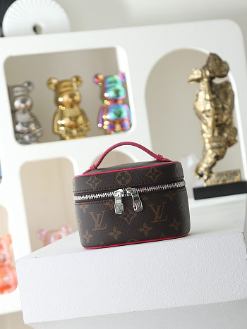Louis Vuitton Nice Nano Monogram Macassar 14.0x10.2x8.5cm