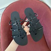 Hermès Mykonos Black Sandals - 1