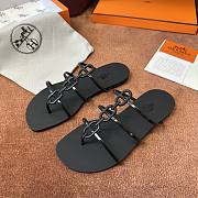 Hermès Mykonos Black Sandals - 3