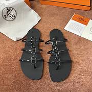 Hermès Mykonos Black Sandals - 2