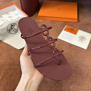 Hermès Mykonos Red Sandals - 6