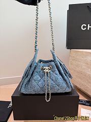 Chanel 25 Mini Washed Denim Handbag 25x22x15cm - 1