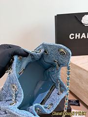 Chanel 25 Mini Washed Denim Handbag 25x22x15cm - 5