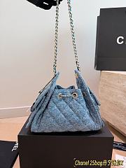 Chanel 25 Mini Washed Denim Handbag 25x22x15cm - 2