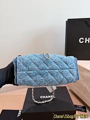 Chanel 25 Mini Washed Denim Handbag 25x22x15cm - 3