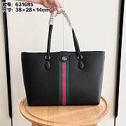 Gucci Ophidia Medium Leather Black Tote 38x28x14cm - 1