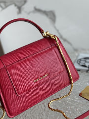 Bvlgari Serpenti Forever Mini Top Handle Red Bag 19X11X6cm - 2