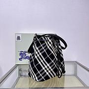 Burberry Medium Check Bucket Bag 27.5x 16x 29cm - 4