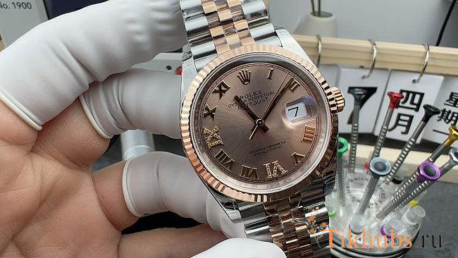 Rolex Steel Everose Rolesor Datejust 36mm Pink Dial - 1