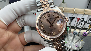 Rolex Steel Everose Rolesor Datejust 36mm Pink Dial
