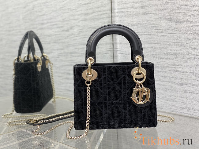 Lady Dior Crystal Embellished Bag 17cm - 1