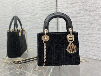 Lady Dior Crystal Embellished Bag 17cm