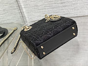 Lady Dior Crystal Embellished Bag 17cm - 5
