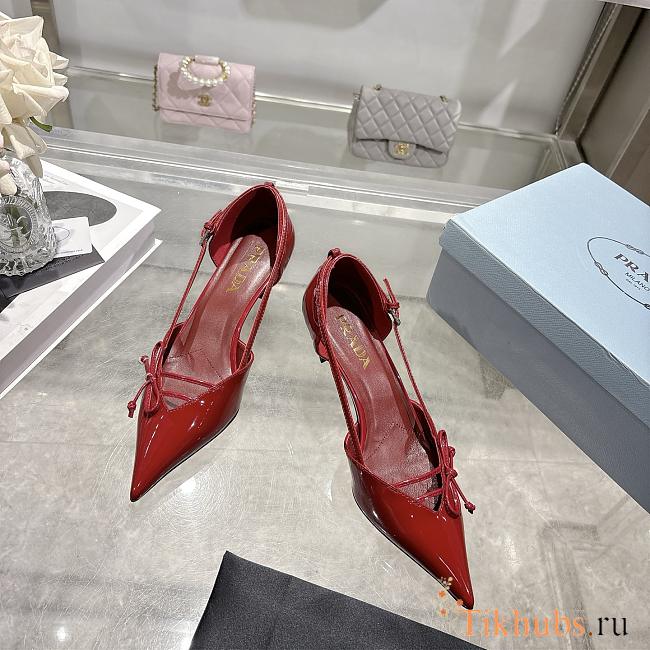Prada bow-detail patent leather pumps - 1