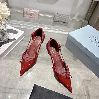 Prada bow-detail patent leather pumps