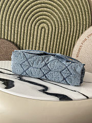 Chanel Washed Denim Quilted Maxi Flap Bag 27x47x10cm - 4