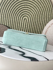 Chanel 26S Classic Flap Maxi Suede Large Glacier Blue Bag 39×26×11cm - 4