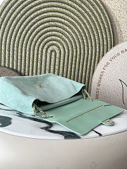 Chanel 26S Classic Flap Maxi Suede Large Glacier Blue Bag 39×26×11cm - 5