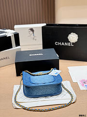 Chanel Washed Denim Quilted Small Hobo 24×20×6cm - 6