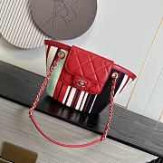 Chanel Striped Canvas Shopping Tote with Quilted Flap Bag 26x54x18cm - 1