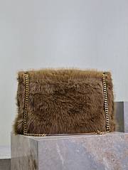Saint Laurent Large Niki Shoulder Bag in Faux Fur 47×34×16cm - 5