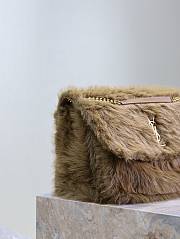 Saint Laurent Large Niki Shoulder Bag in Faux Fur 47×34×16cm - 4