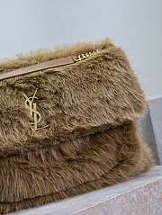 Saint Laurent Large Niki Shoulder Bag in Faux Fur 47×34×16cm - 2