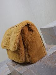 Saint Laurent Large Niki Shoulder Yellow Bag in Faux Fur 47×34×16cm - 2