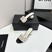 Chanel Pearl-embellished Heeled Sandals - 1