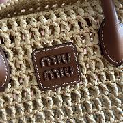 Miu Miu Ivy raffia crochet bag 25.5x14x9.5cm - 5