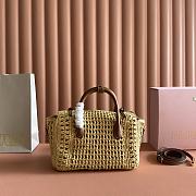 Miu Miu Ivy raffia crochet bag 25.5x14x9.5cm - 4