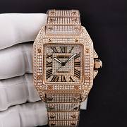 Cartier Santos de Cartier Rose Gold Diamond Watch - 1